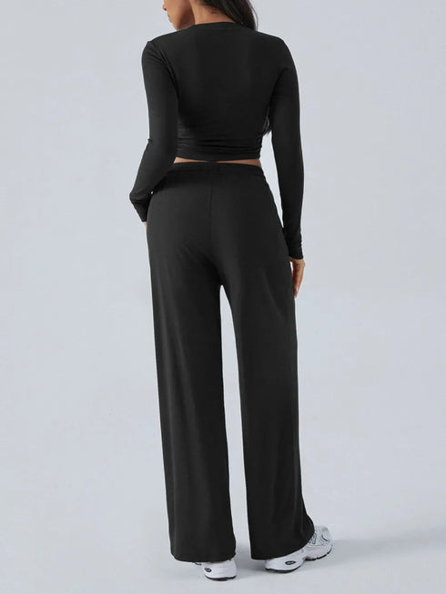 'Riftwear' Long Sleeve Top and Pants Set - Celes Fashion